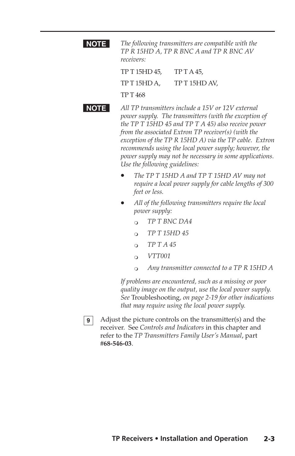 Video jumpers, Video jumpers -3 | Extron electronic TP Receivers User Manual | Page 15 / 44