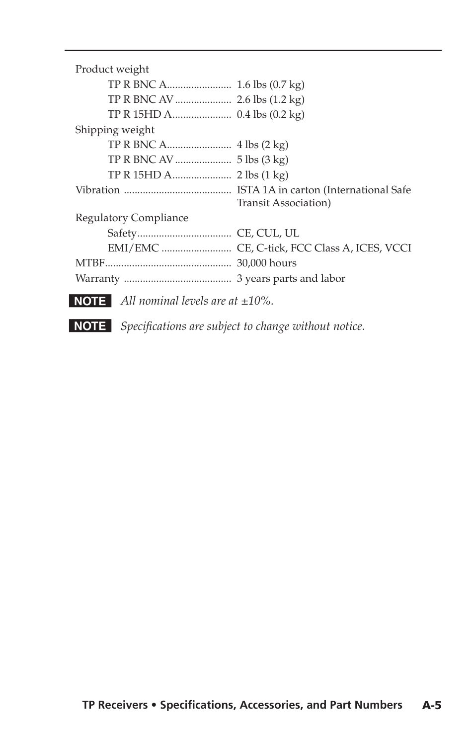 Extron electronic TP Receivers User Manual | Page 39 / 44