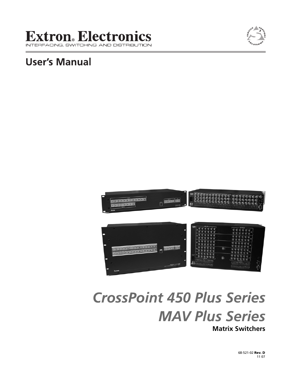 Extron Electronics MAV Plus Series User Manual | 199 pages