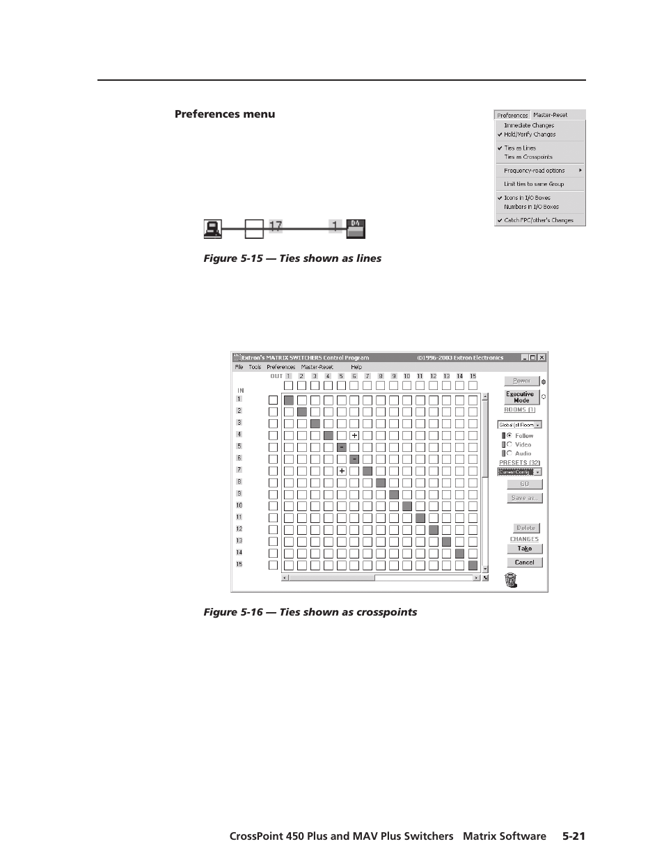 Preferences menu | Extron Electronics MAV Plus Series User Manual | Page 148 / 199