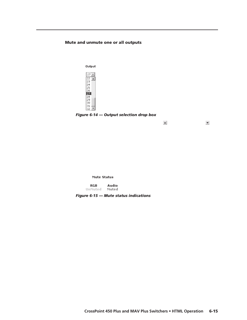 Mute and unmute one or all outputs, Mute or unmute one or all outputs | Extron Electronics MAV Plus Series User Manual | Page 166 / 199