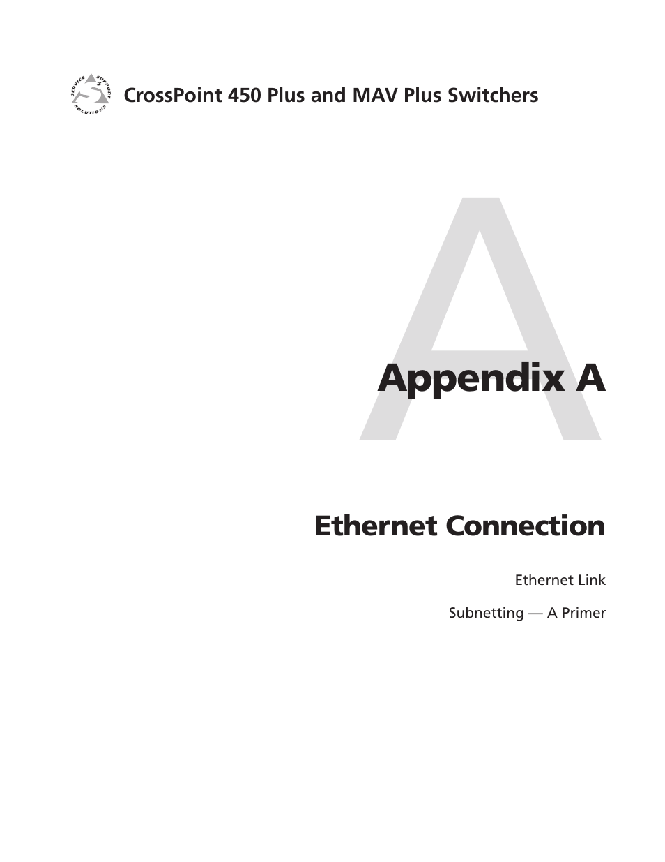 Appendix a • ethernet connection | Extron Electronics MAV Plus Series User Manual | Page 172 / 199