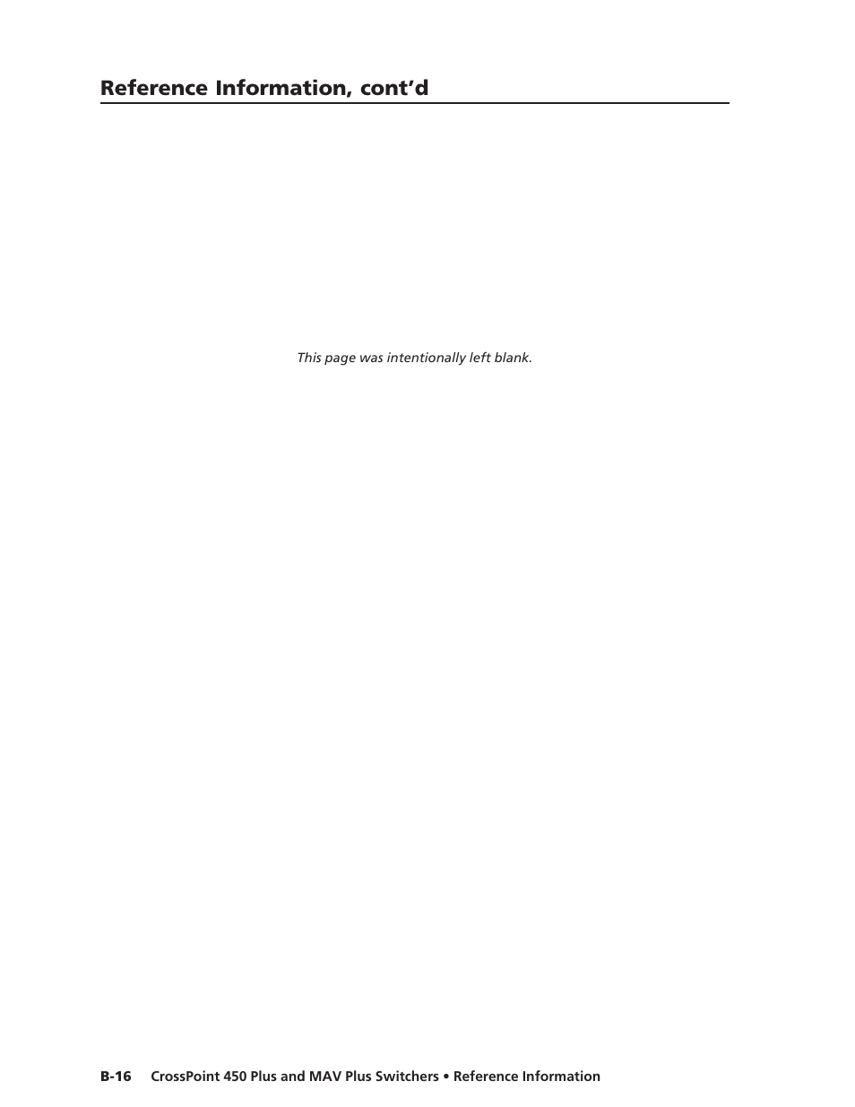 Reference information, cont’d | Extron Electronics MAV Plus Series User Manual | Page 195 / 199