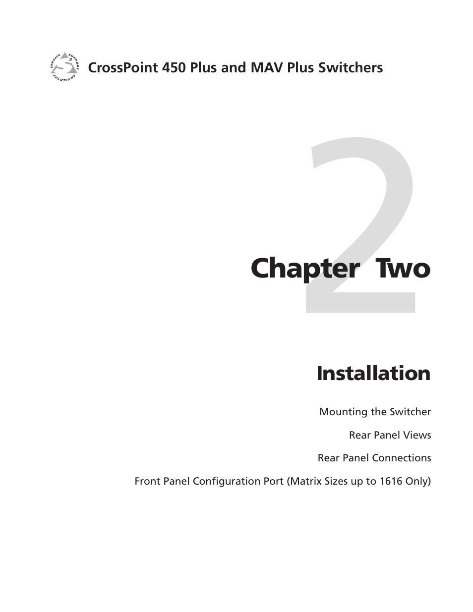Chapter 2 • installation | Extron Electronics MAV Plus Series User Manual | Page 24 / 199