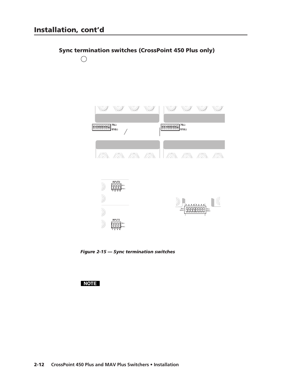 Sync v sync, Installation, cont’d | Extron Electronics MAV Plus Series User Manual | Page 35 / 199