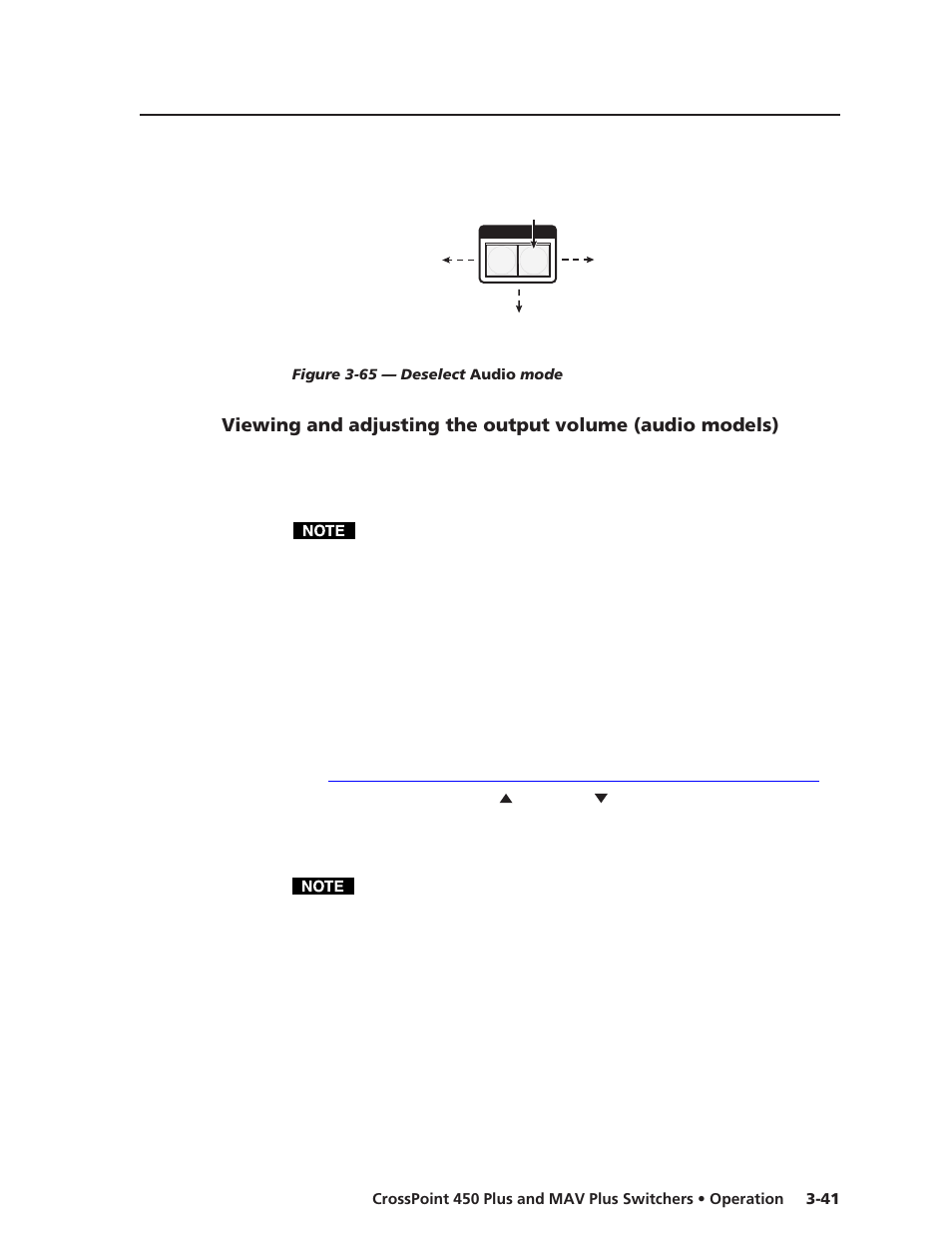 Audio models), Display the output volume level. see “viewing and | Extron Electronics MAV Plus Series User Manual | Page 84 / 199