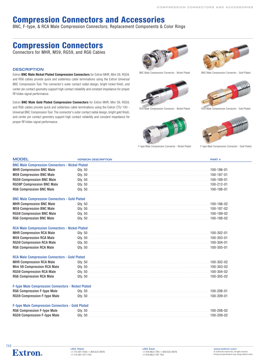 Extron electronic M59 User Manual | 1 page