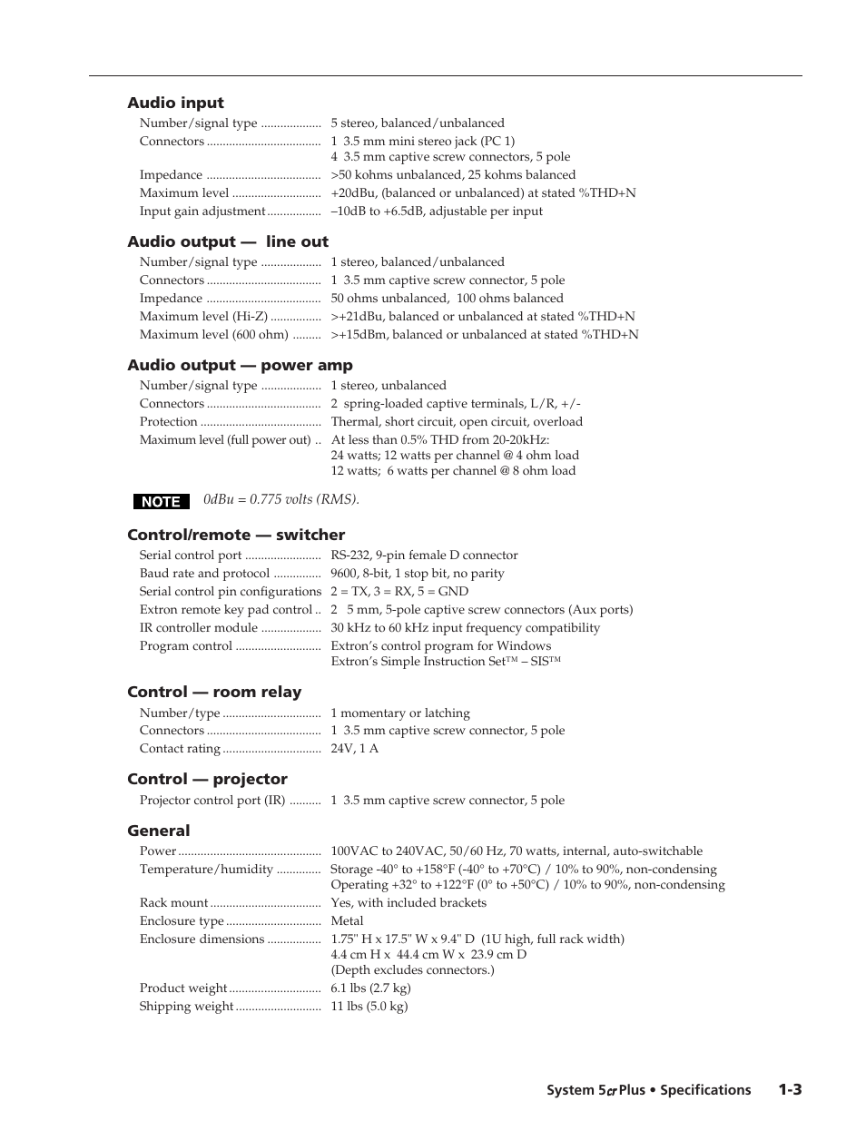 Extron electronic 5cr Plus User Manual | Page 2 / 3