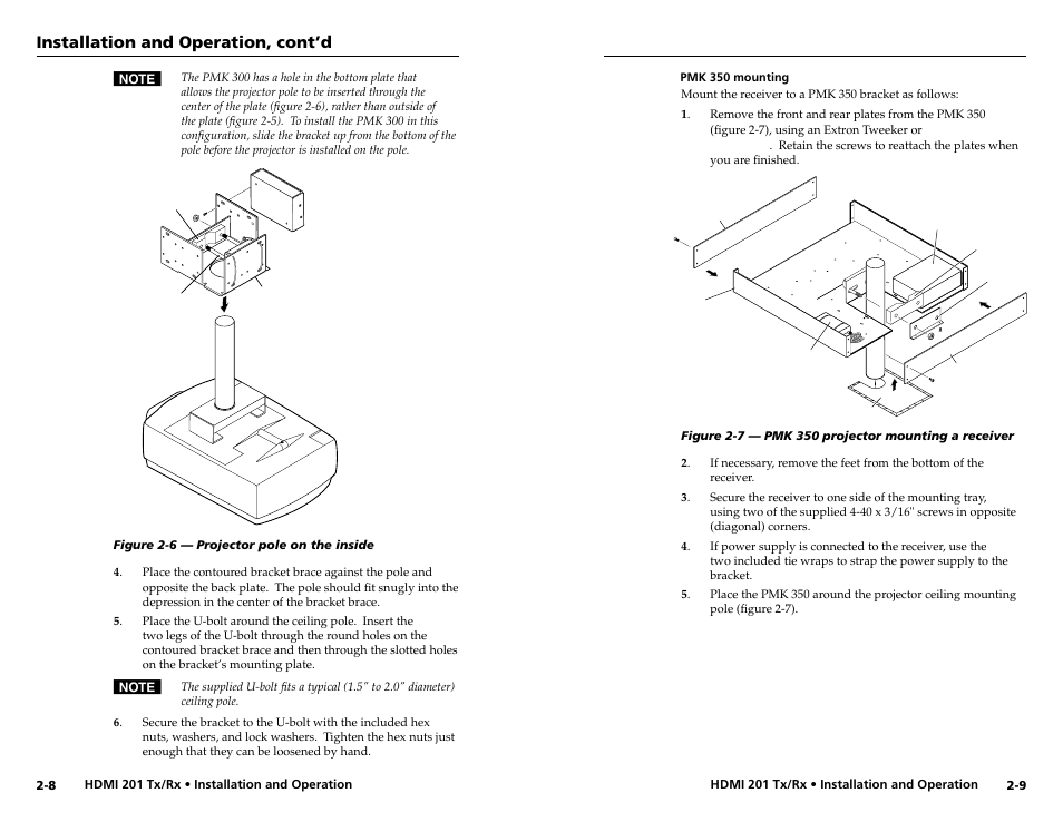 Installation and operation, cont’d | Extron electronic HDMI 201 Rx User Manual | Page 12 / 28