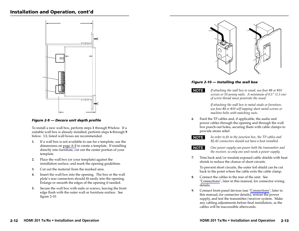 Installation and operation, cont’d | Extron electronic HDMI 201 Rx User Manual | Page 14 / 28