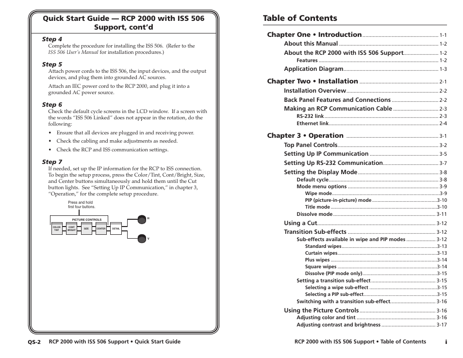 Extron Electronics RCP 2000 with ISS 506 User Manual | Page 5 / 27