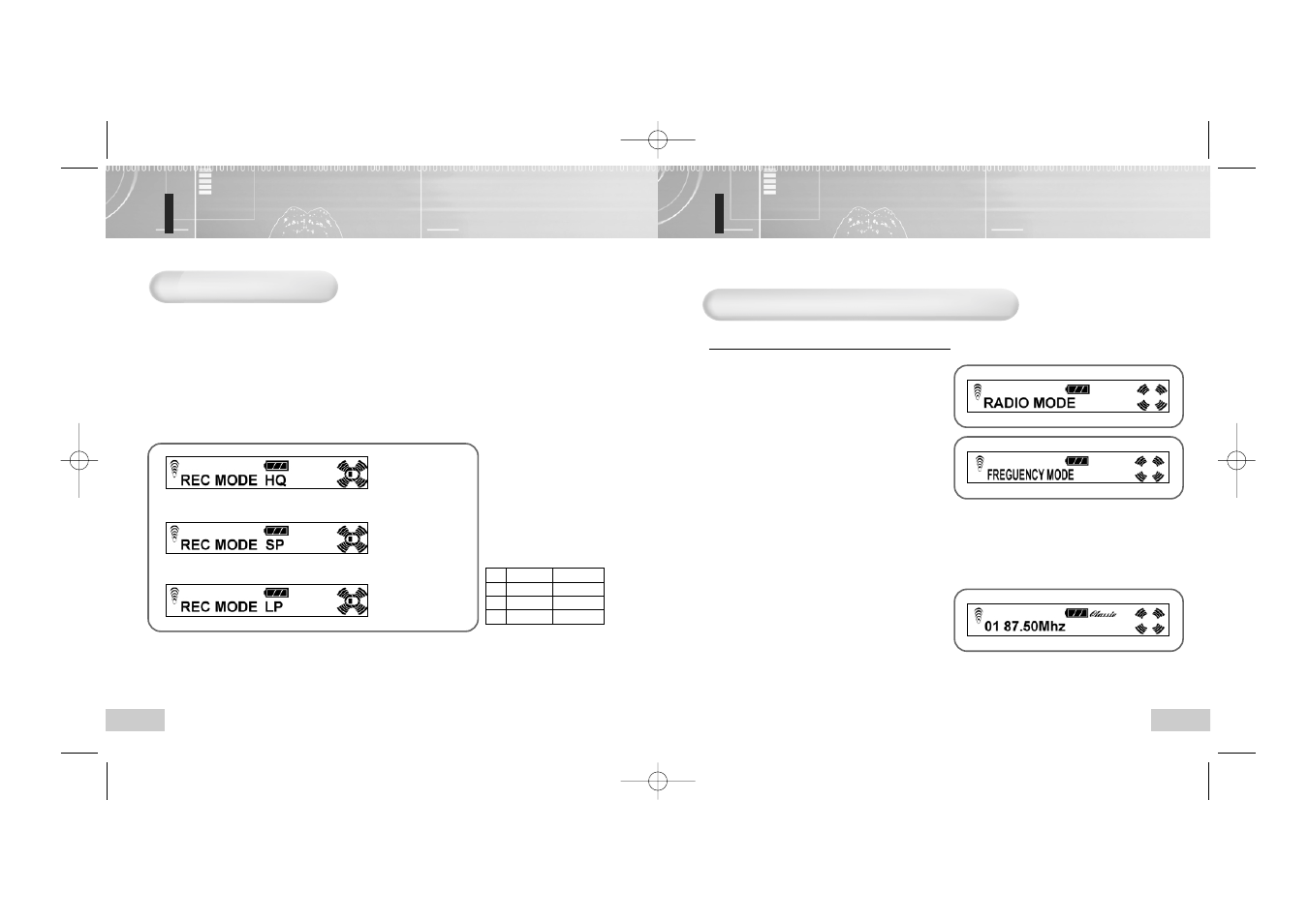 Listening to fm radio, Setting my option, When the recording folder is selected) | Enox EVR-M750 User Manual | Page 16 / 26