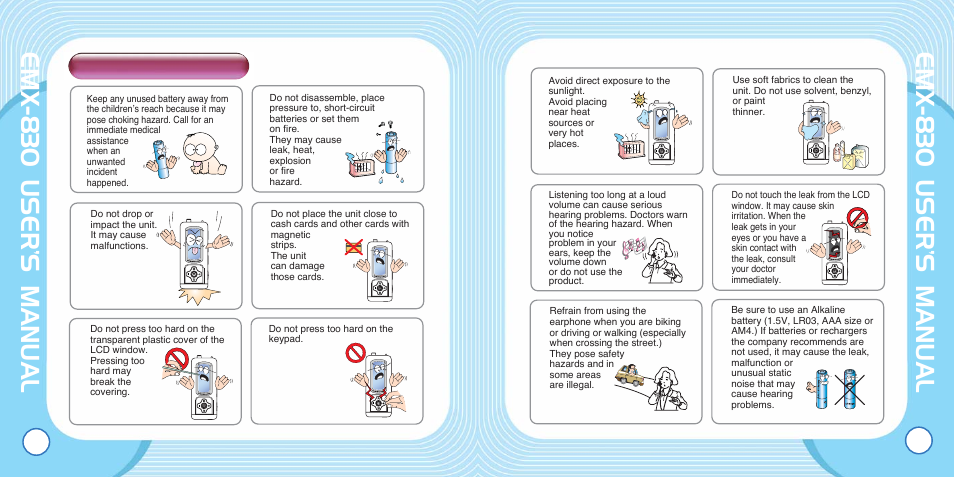 Emx-830 user’s manual, 4safety precaution | Enox EMX-830 User Manual | Page 2 / 34