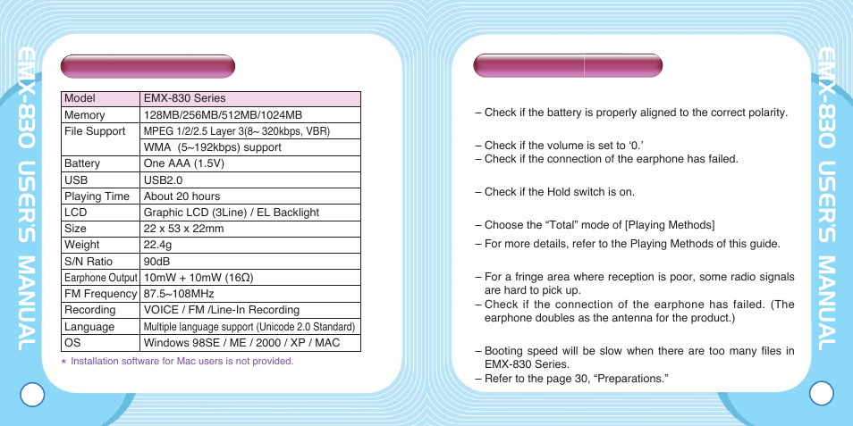 Emx-830 user’s manual | Enox EMX-830 User Manual | Page 32 / 34