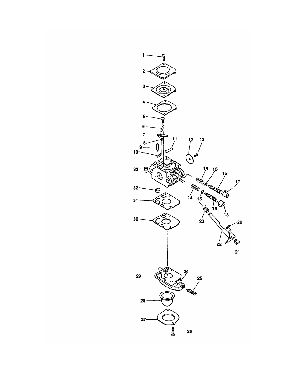 Carburetor -- c1u-k47 s/n: 001001 - 501000 | Echo 670-200 User Manual | Page 10 / 20