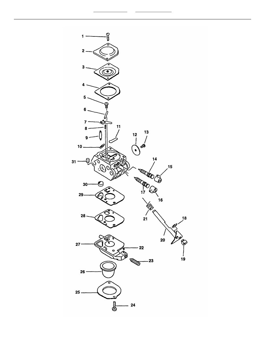 Carburetor -- c1u-k52 s/n: 501001 & up | Echo 670-200 User Manual | Page 12 / 20