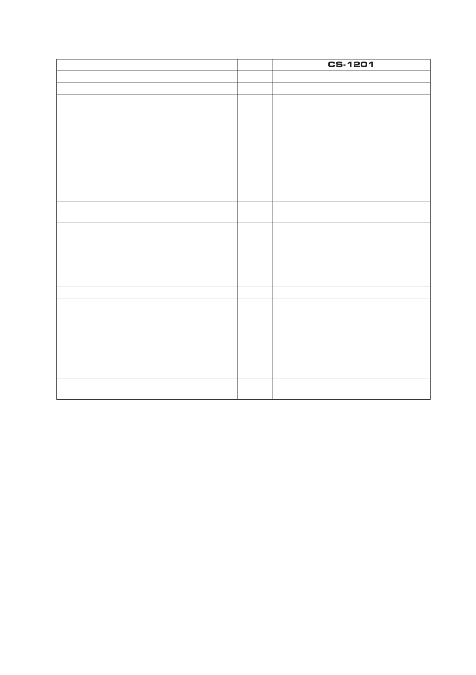 Specifications | Echo CS-1201 User Manual | Page 19 / 20