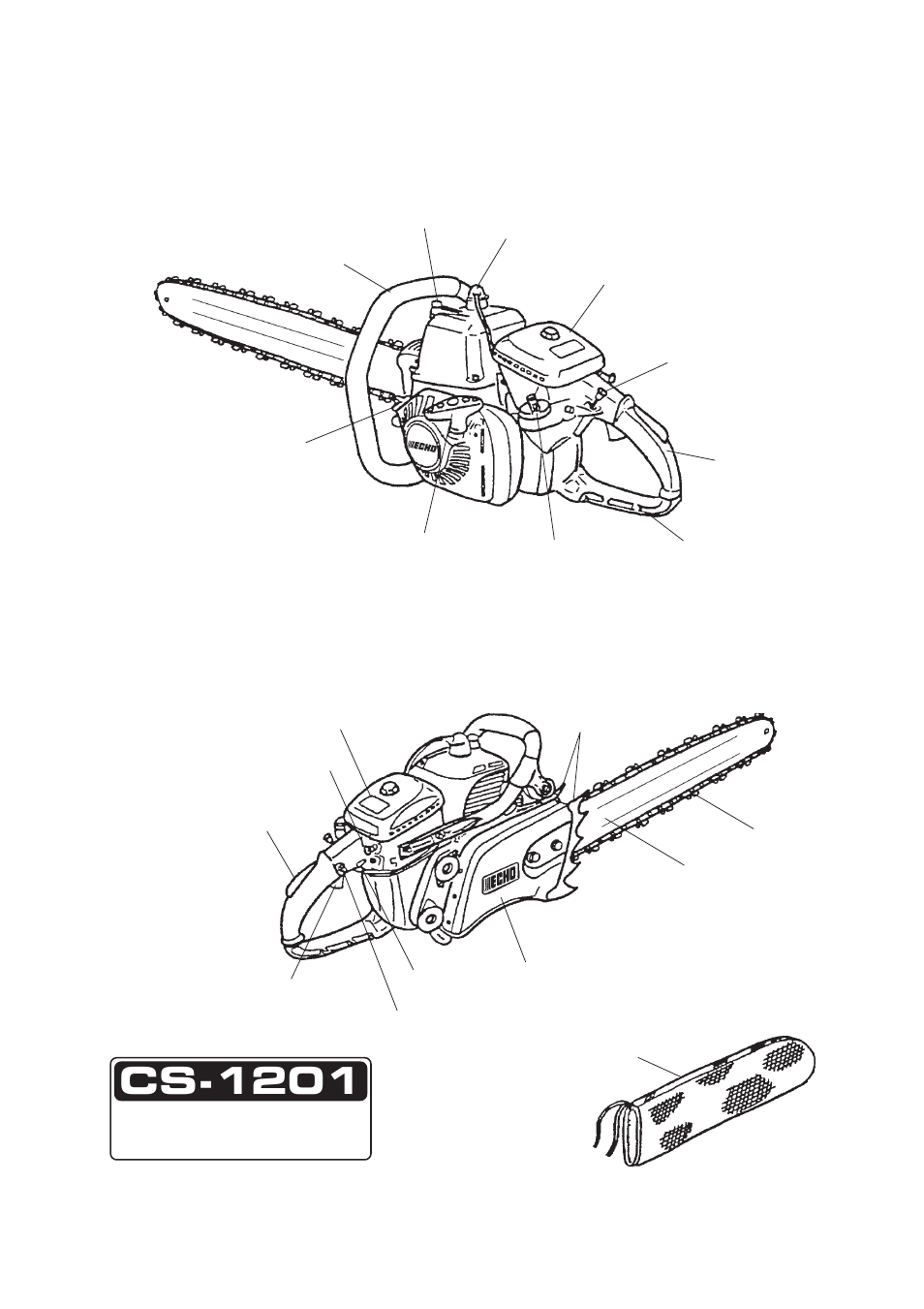 Cs-1201, Parts identification | Echo CS-1201 User Manual | Page 7 / 20