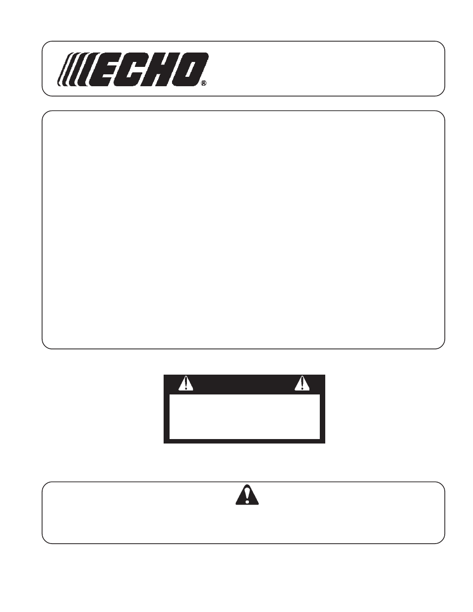 Echo PE-2000 Type 1/1E User Manual | 30 pages