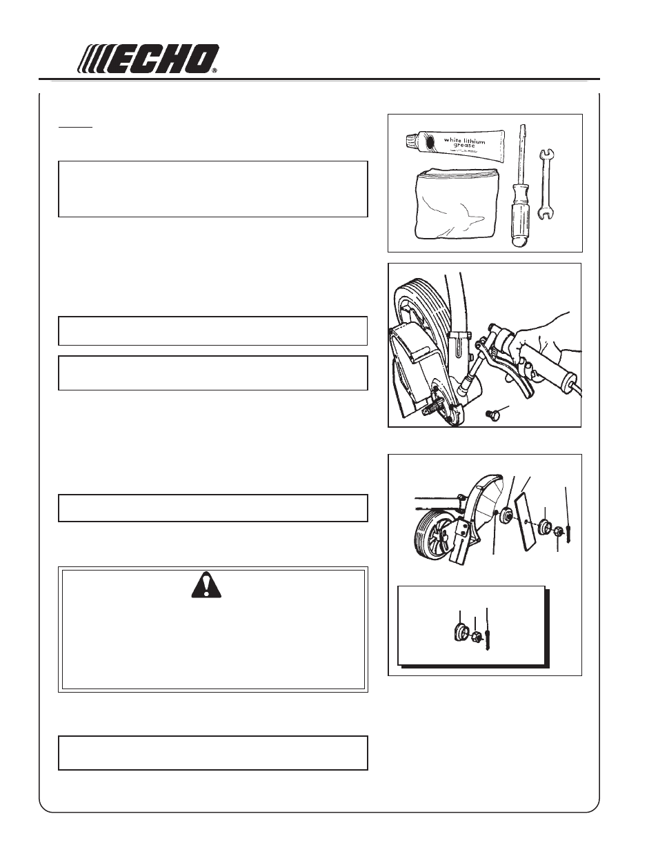 Warning danger, Lubrication | Echo PE-2000 Type 1/1E User Manual | Page 26 / 30