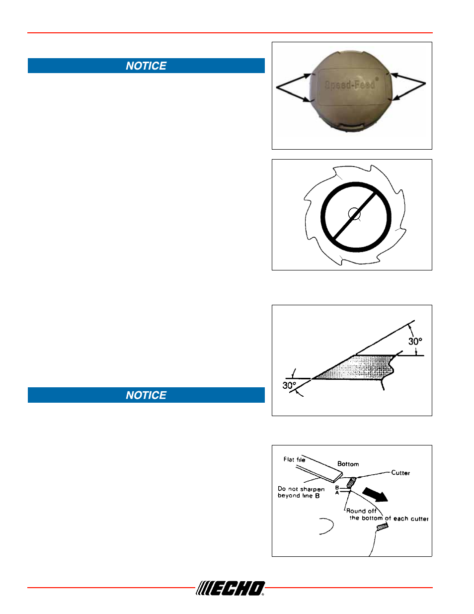 Sharpening metal blades, Maintenance srm-266/s | Echo SRM-266S User Manual | Page 28 / 36