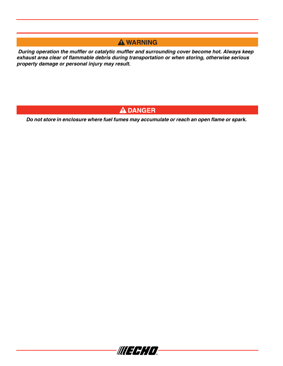 Storage, Long term storage (over 30 days), Storage srm-266/s | Echo SRM-266S User Manual | Page 30 / 36