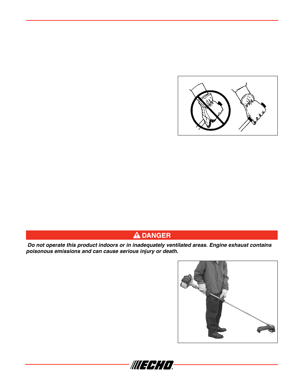 Repetitive stress injuries, Read the manuals, Clear the work area | Keep a firm grip, Srm-266/s safety | Echo SRM-266S User Manual | Page 7 / 36