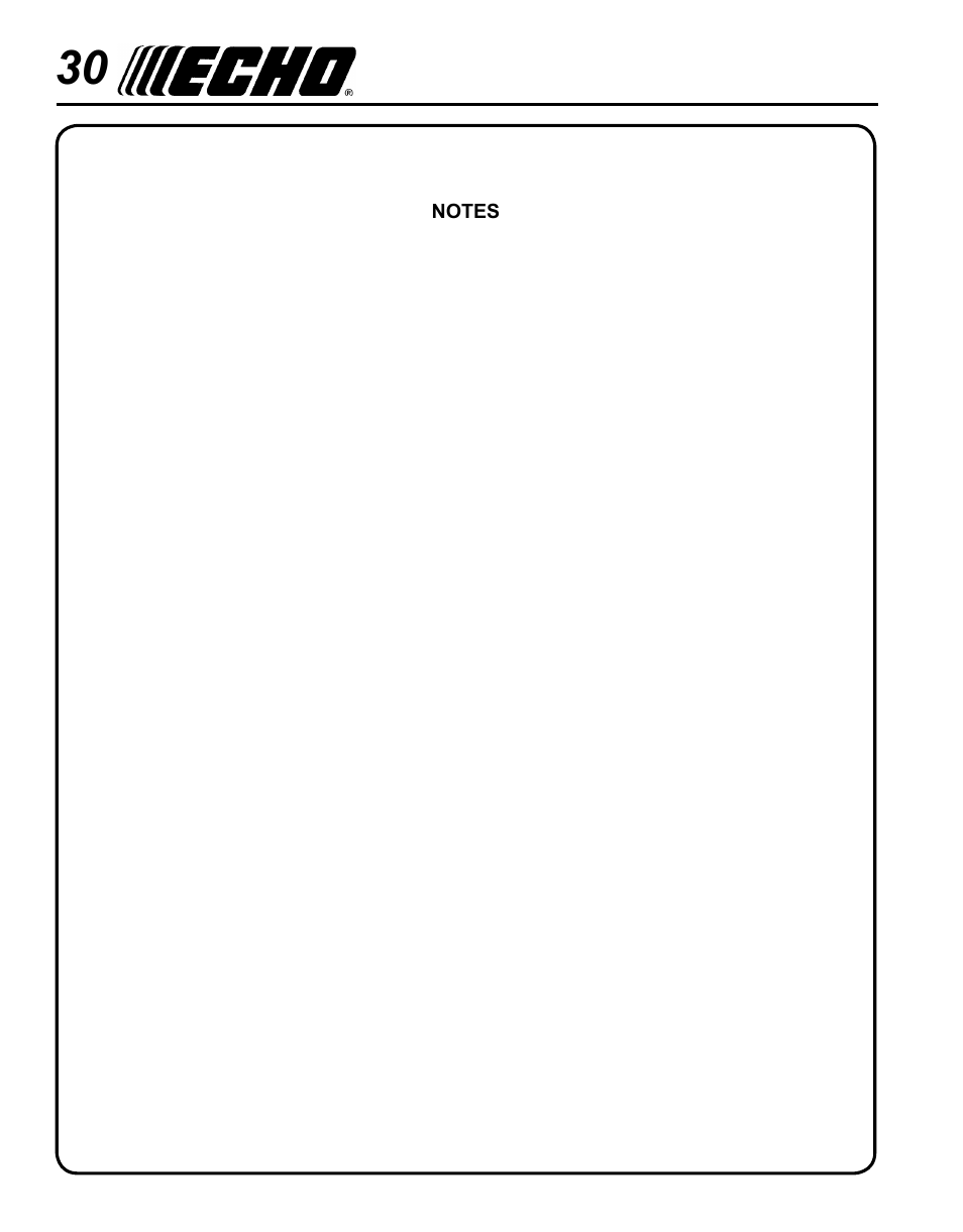 Echo PB-500H User Manual | Page 30 / 32