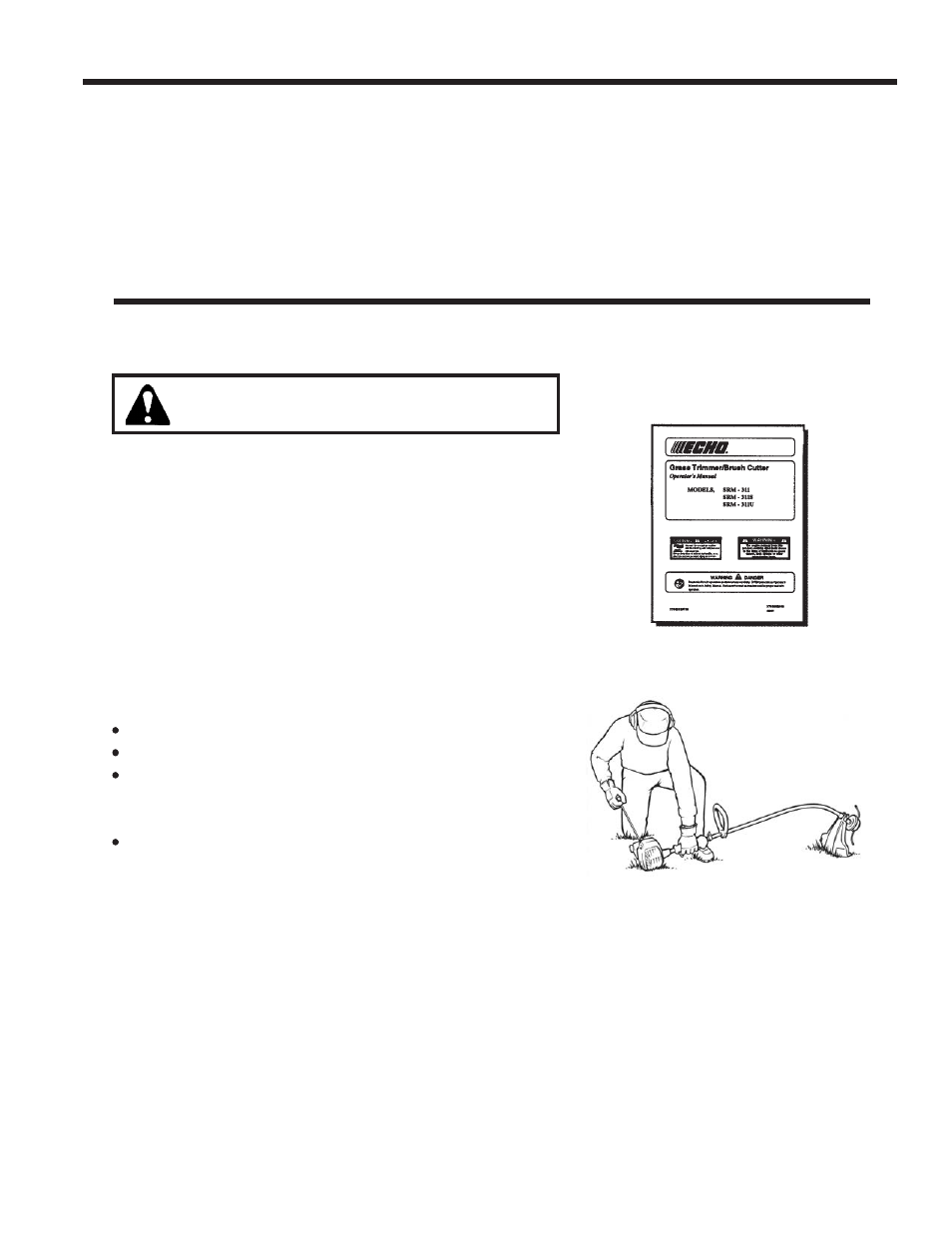 Starting, Danger | Echo SB User Manual | Page 23 / 56
