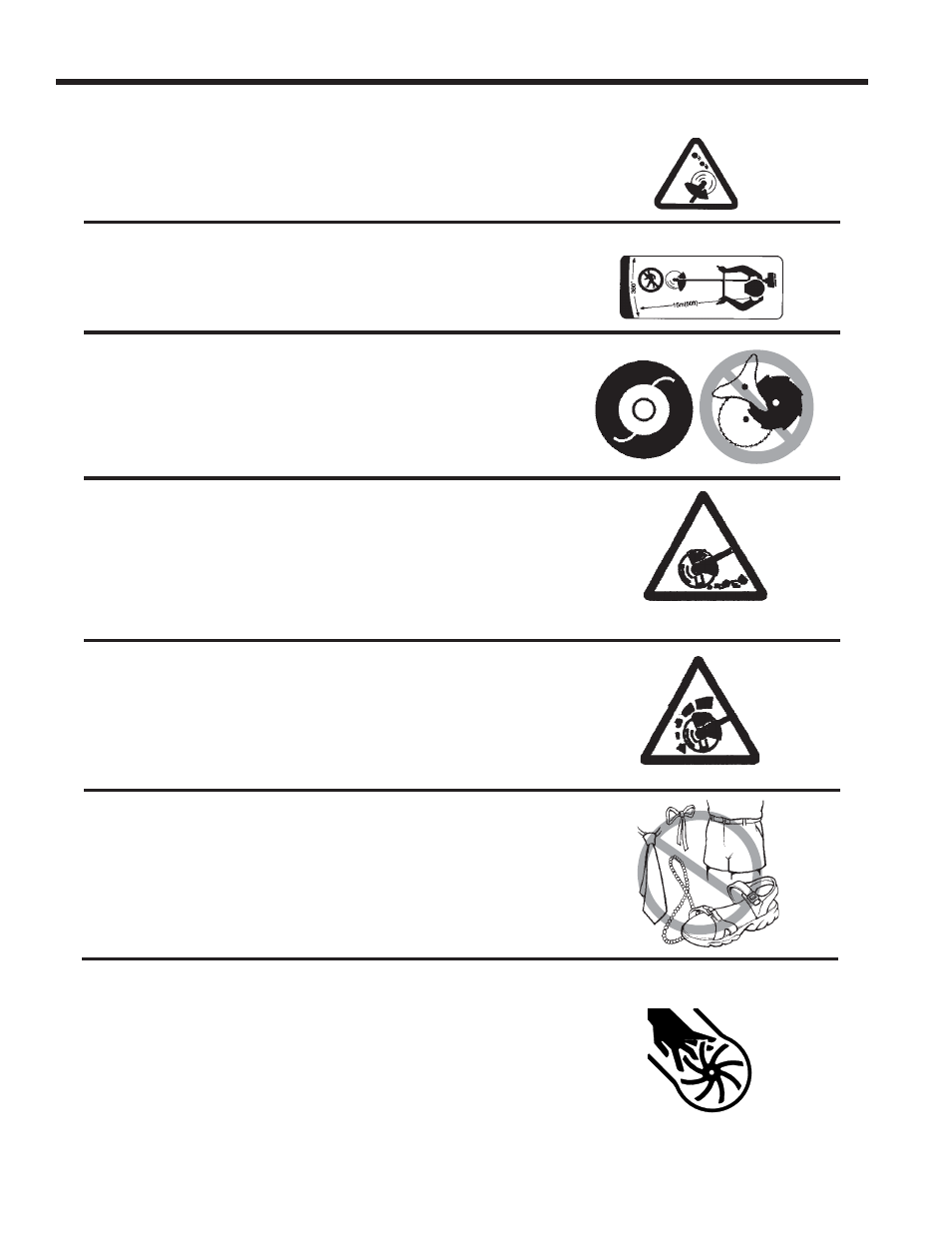 Safety symbols and warnings | Echo SB User Manual | Page 6 / 56