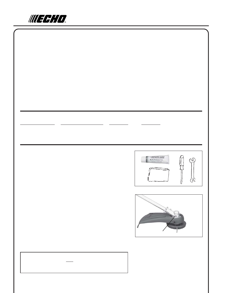 Maintenance, Lubrication, Gear housing | Drive shaft (lower) | Echo PAS Rapid Loader User Manual | Page 10 / 16