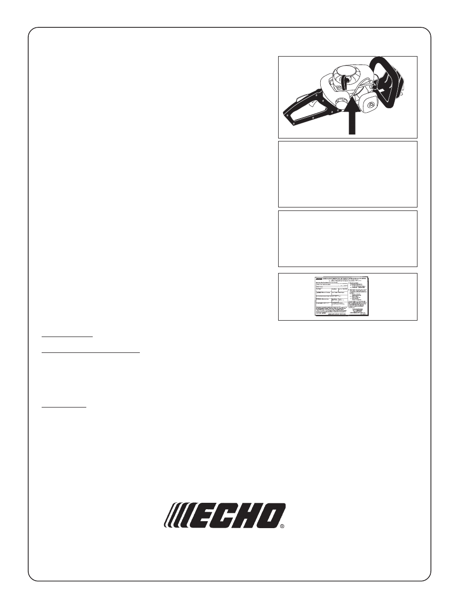 Echo HC-2400 User Manual | Page 32 / 32