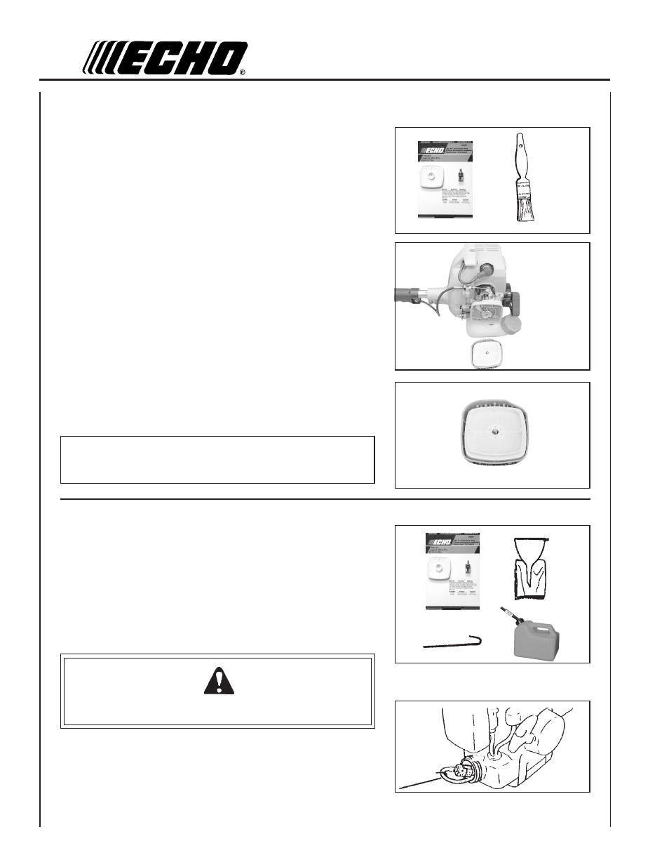 Warning danger | Echo GT-201 User Manual | Page 20 / 28