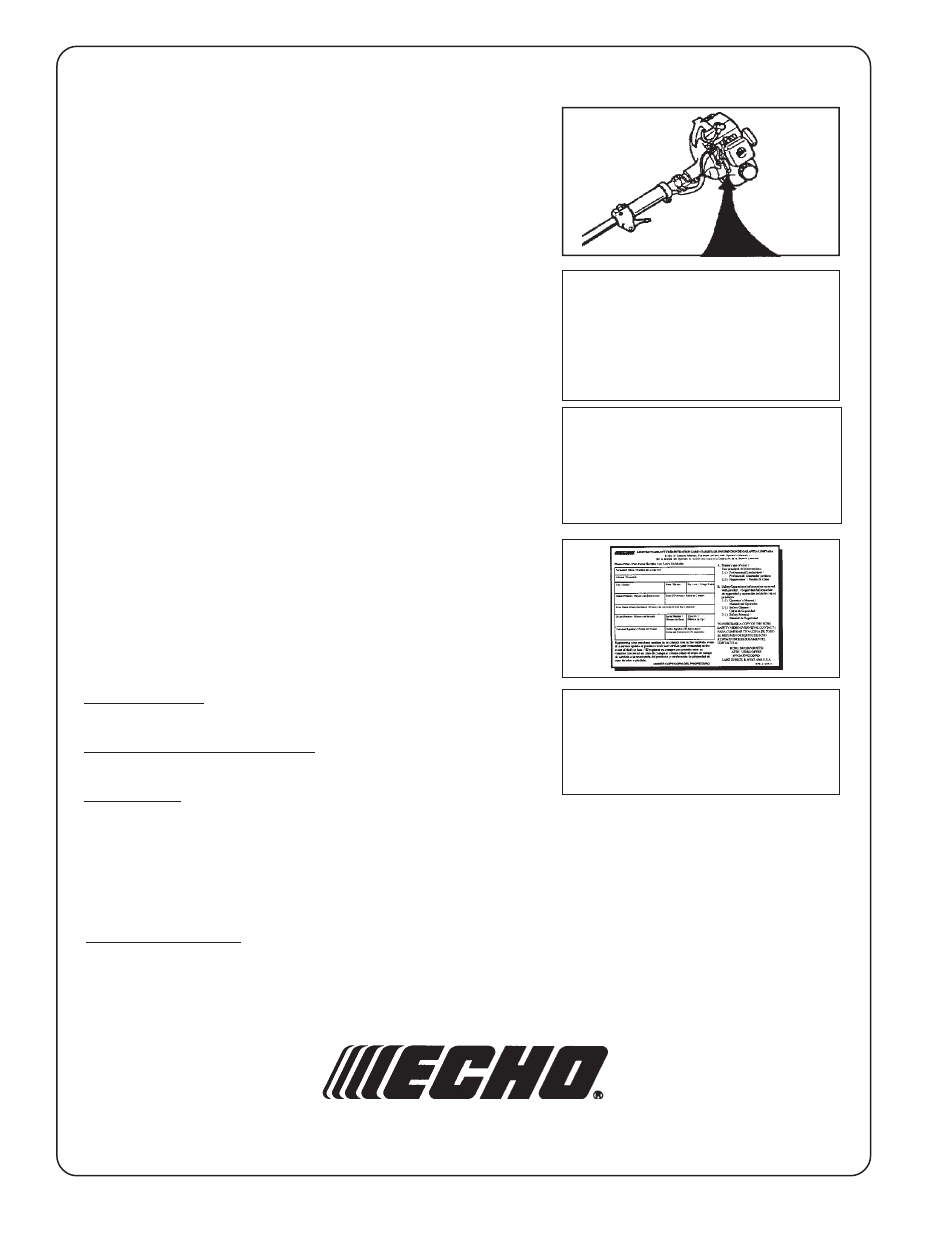 Echo GT-201 User Manual | Page 28 / 28