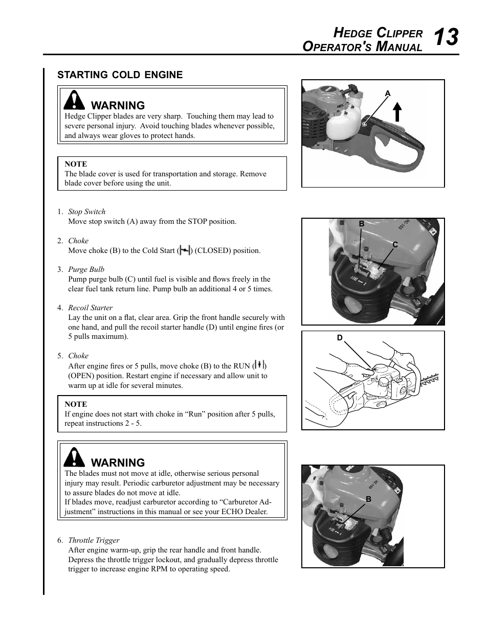 Echo HC-155 User Manual | Page 13 / 32