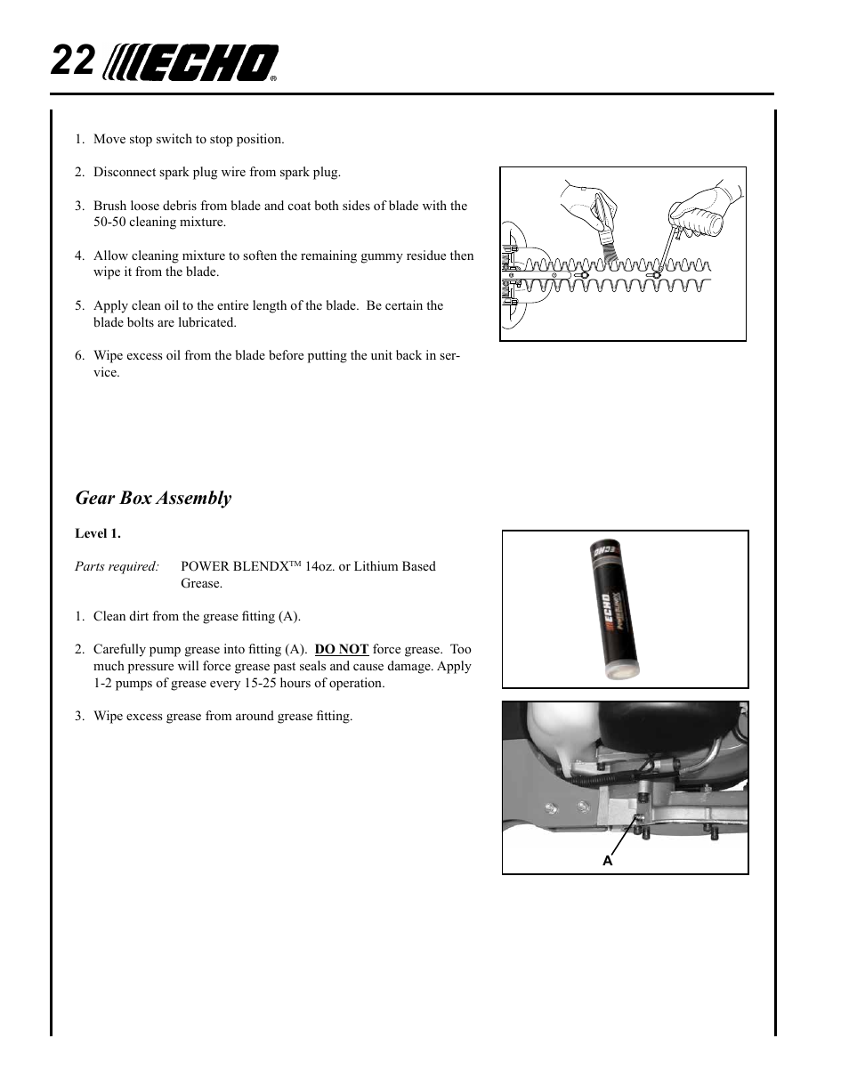 Gear box assembly | Echo HC-155 User Manual | Page 22 / 32