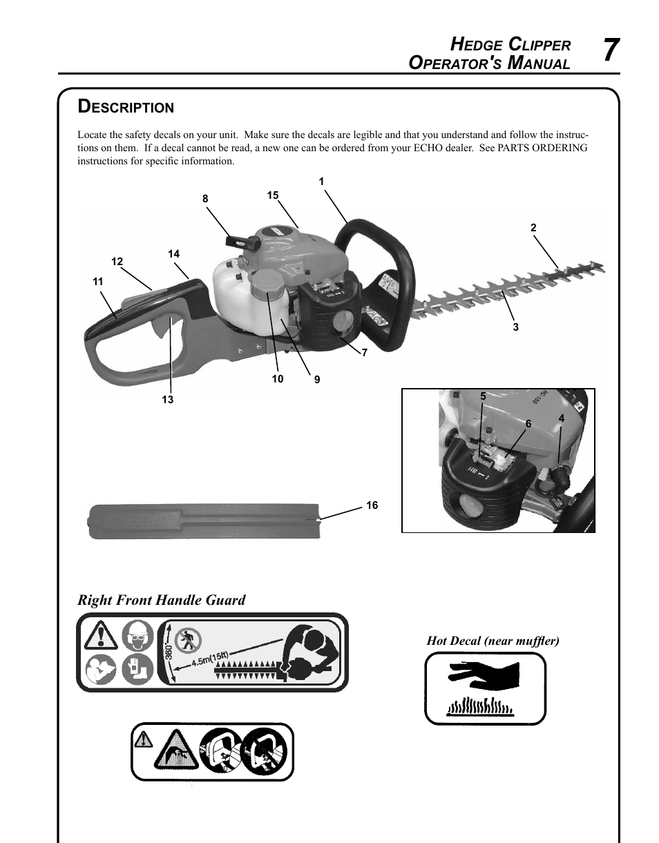 Echo HC-155 User Manual | Page 7 / 32