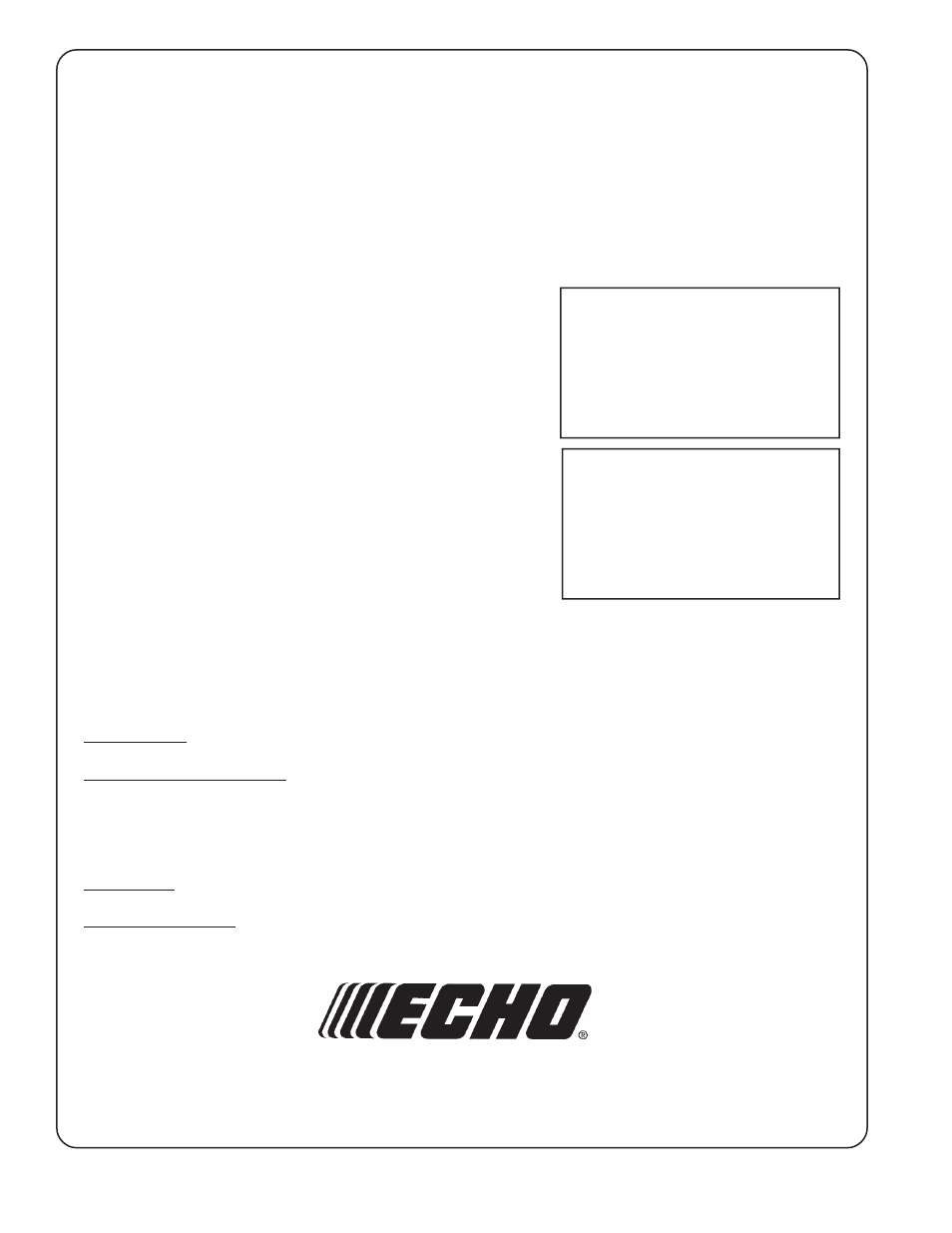 Echo HPP-1890 User Manual | Page 10 / 10