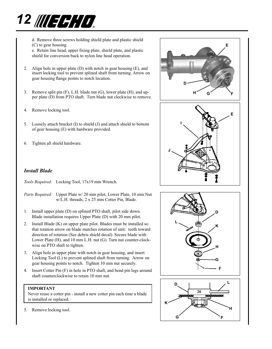 Echo SRM - 265U User Manual | Page 12 / 36