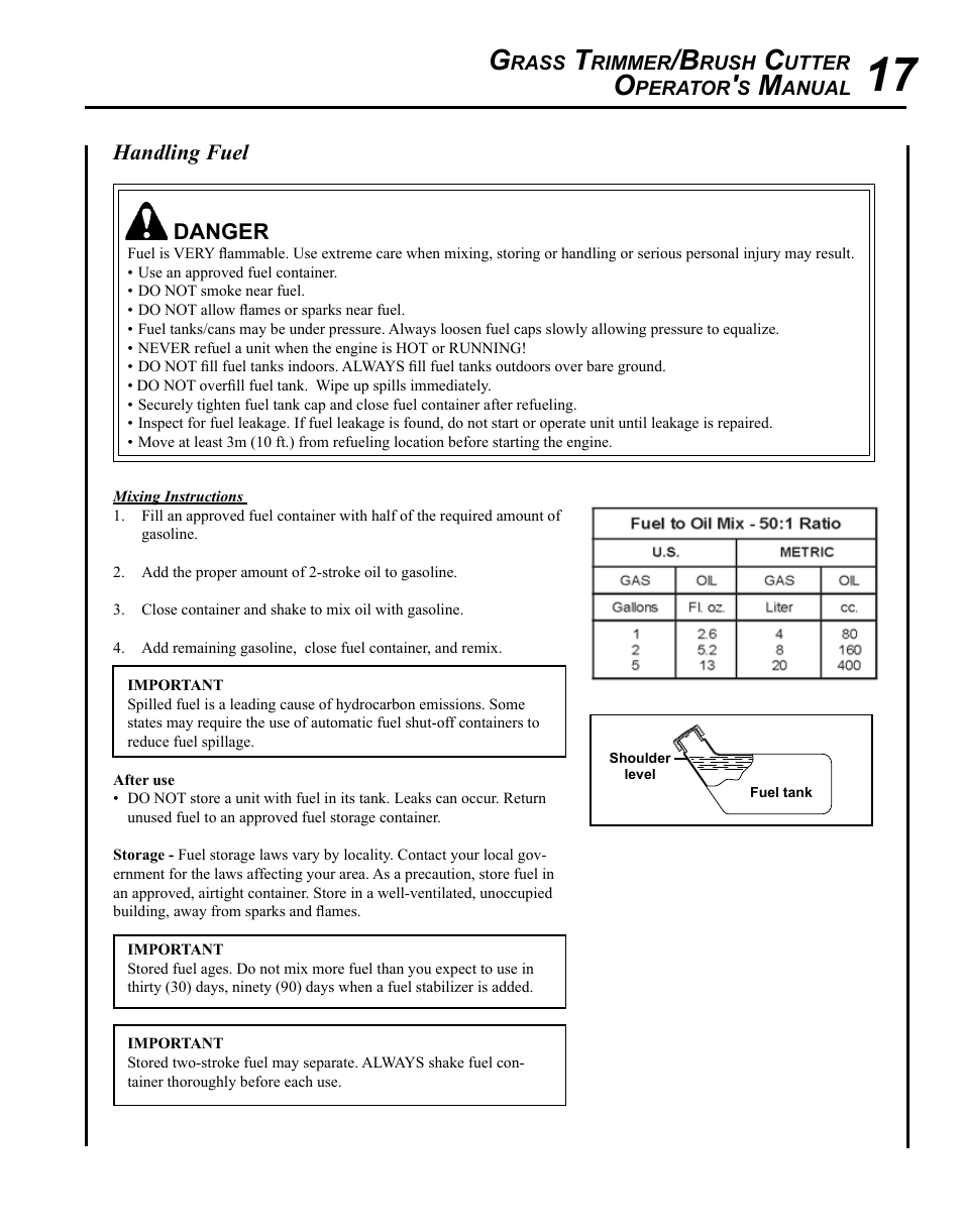 Echo SRM - 265U User Manual | Page 17 / 36