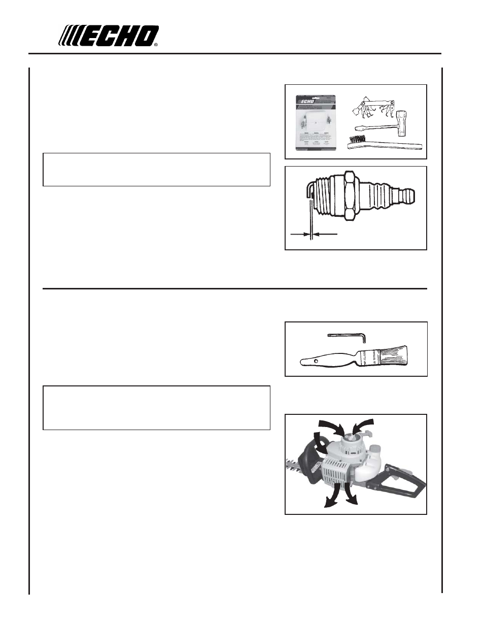 Spark plug, Cooling system | Echo HC-150 User Manual | Page 18 / 28