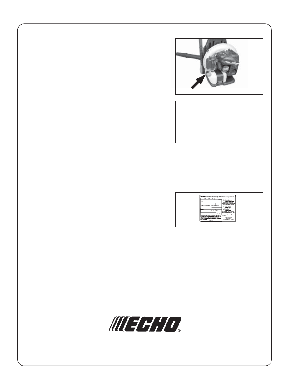 Echo PB-403 User Manual | Page 20 / 23