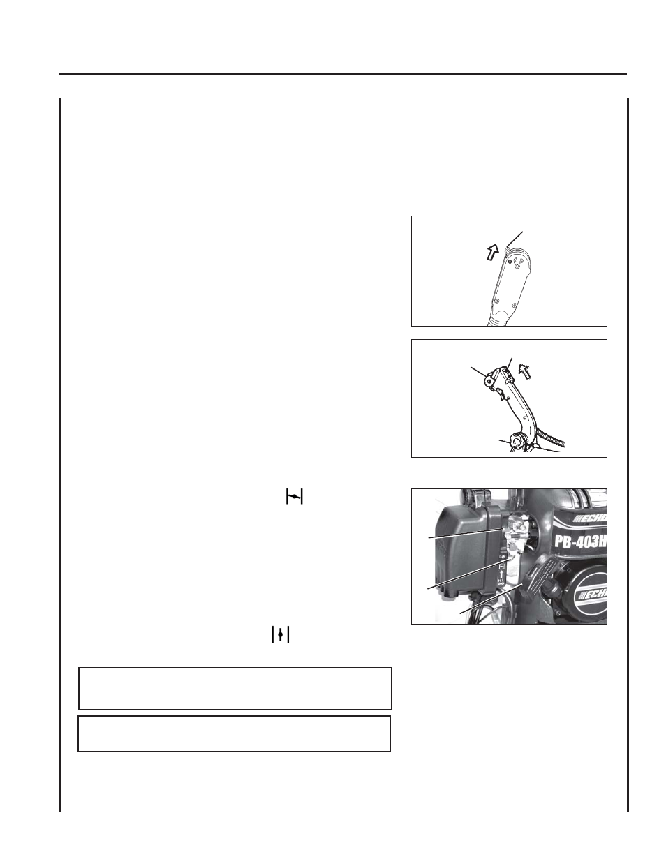 Starting cold engine | Echo PB-403T User Manual | Page 15 / 28