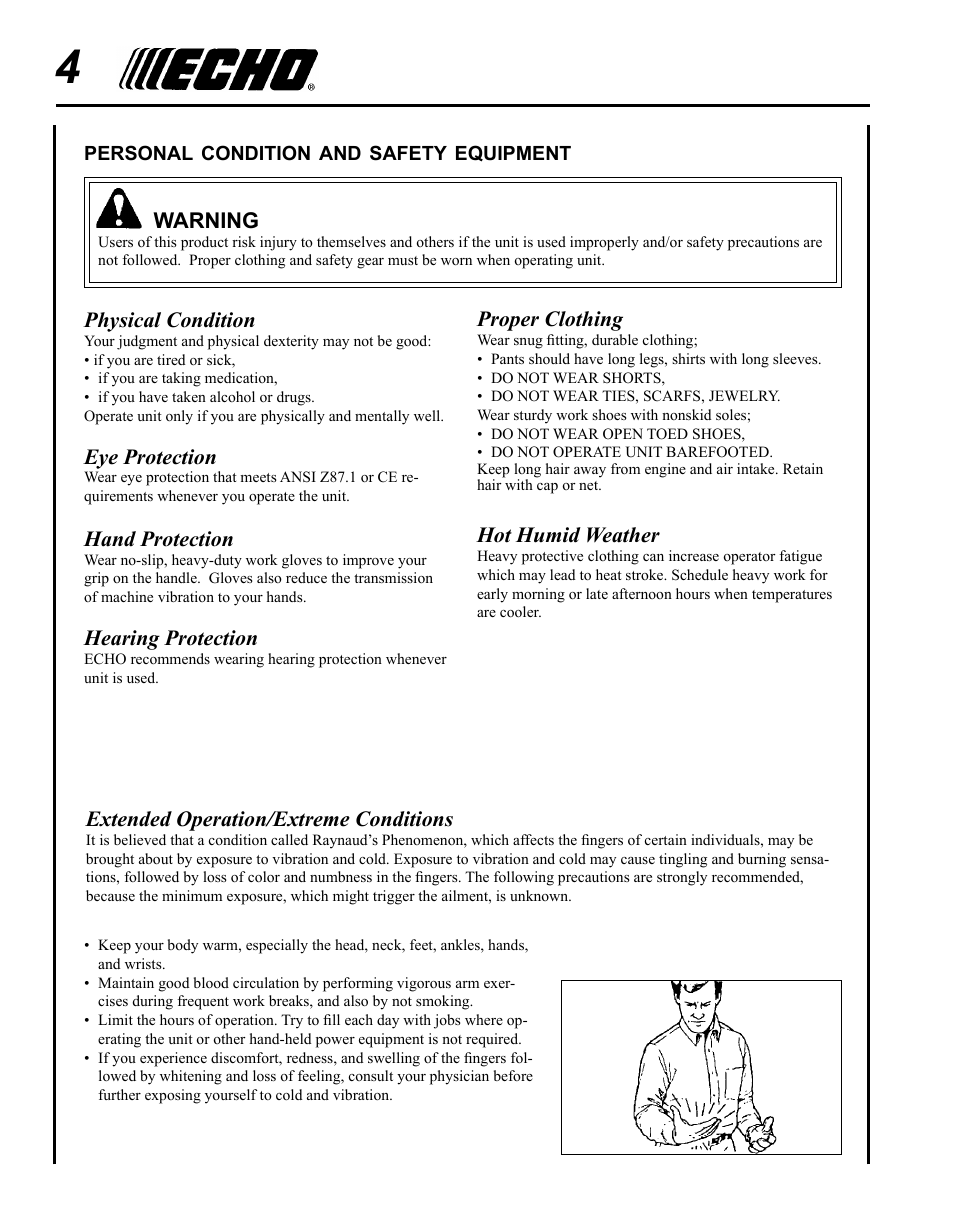 Echo HC-235 User Manual | Page 4 / 32