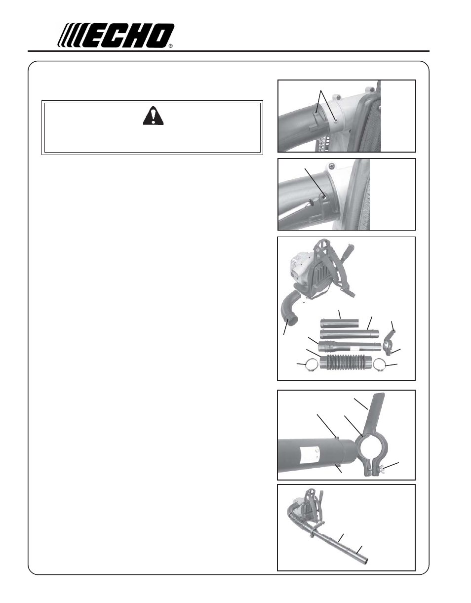 Warning danger | Echo PB-260L User Manual | Page 10 / 24