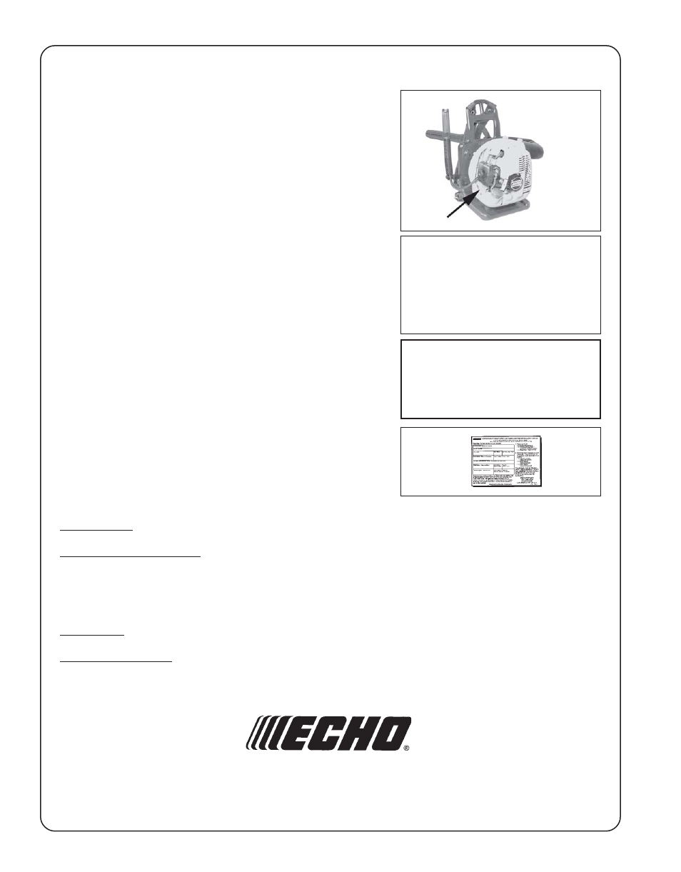 Echo PB-260L User Manual | Page 24 / 24
