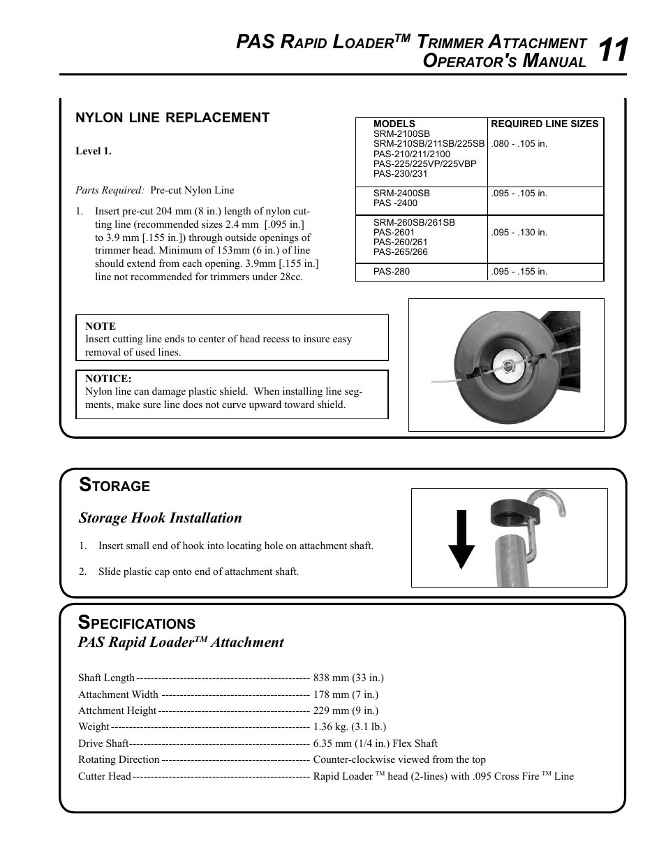 Pas r | Echo 99944200610 User Manual | Page 11 / 16