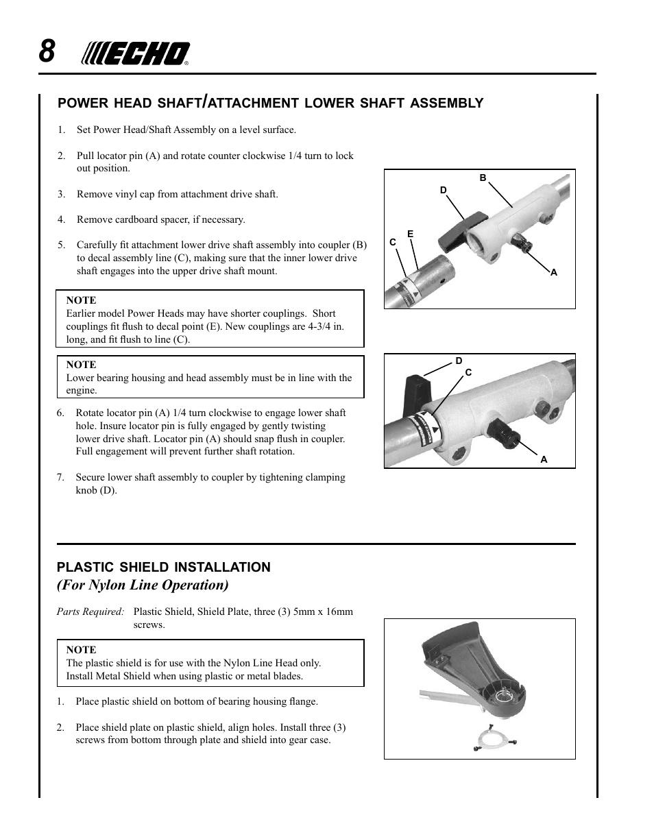 Echo 99944200610 User Manual | Page 8 / 16