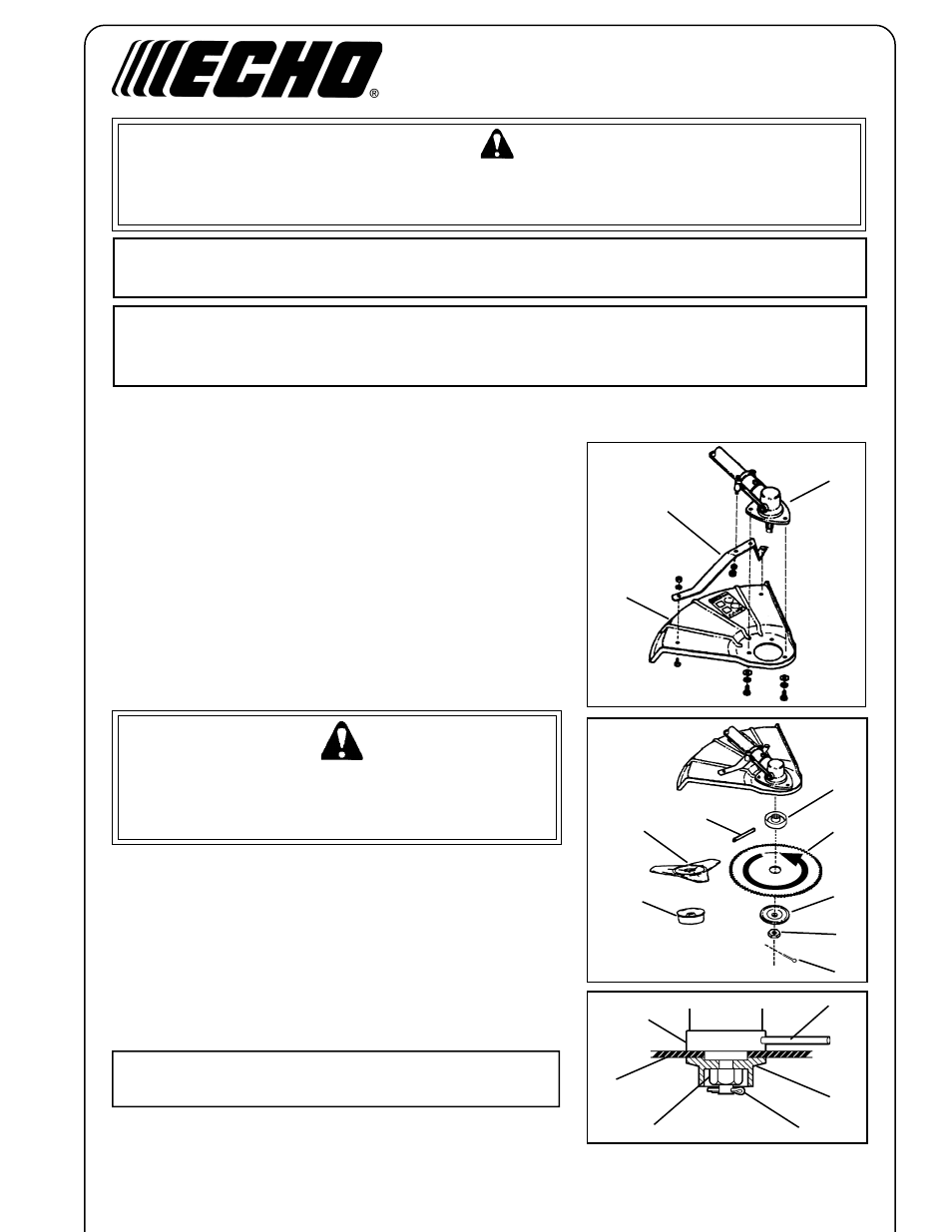 Echo BLADE CONVERSION KIT 261 User Manual | 8 pages