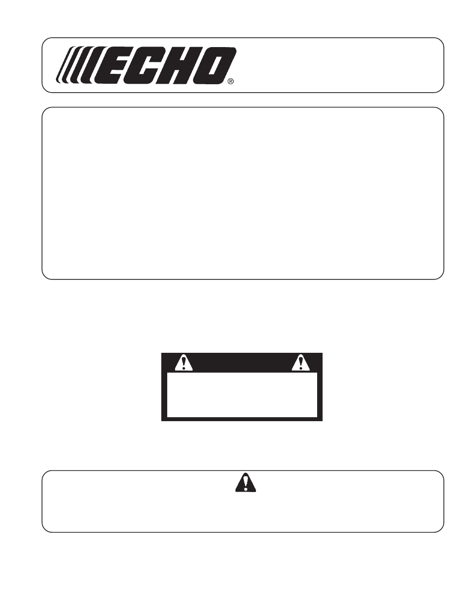 Echo TC-2100 User Manual | 28 pages